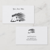 Carte De Visite Hérisson, votre nom ici (Devant / Derrière)