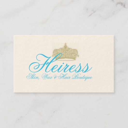 Carte De Visite Héritière - peau, cire et cheveux (Devant)