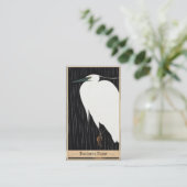 Carte De Visite Héron blanc d'ide Gakusui dans le Japonais (Debout devant)