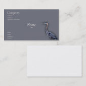 Carte De Visite Héron de grand bleu (Devant / Derrière)