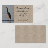 Carte De Visite Héron solitaire (Devant / Derrière)