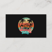 Carte De Visite Heure d'été Surf Funny Beach Famille Vacances Matc (Dos)