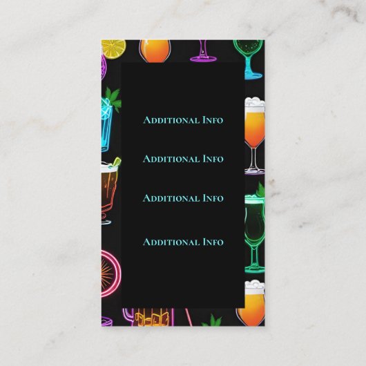 Carte De Visite Heure du cocktail (Dos)