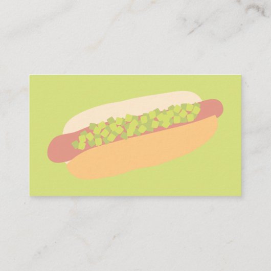 Carte De Visite Heures de support de hot-dog d'opération (Dos)