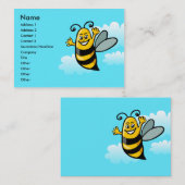 Carte De Visite Heureuse abeille (Devant / Derrière)