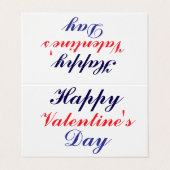 Carte De Visite Heureuse Sainte-Valentin (Extérieur déplié)