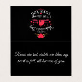 Carte De Visite heureuse Sainte-Valentin je vous aimerai toujours (Extérieur déplié)