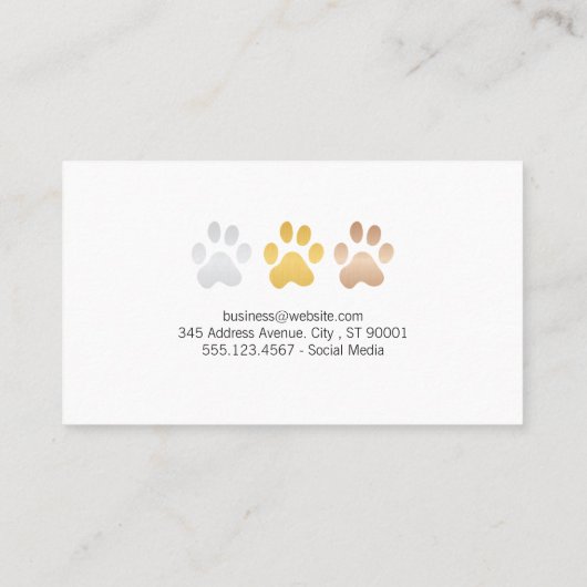 Carte De Visite Heureux Chiot | Herbe du parc | Chien Paws (Dos)