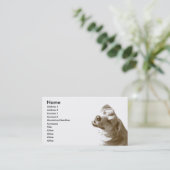 Carte de visite heureux de chien - blanc (Debout devant)