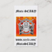 Carte de visite heureux de profil de crâne de (Dos)