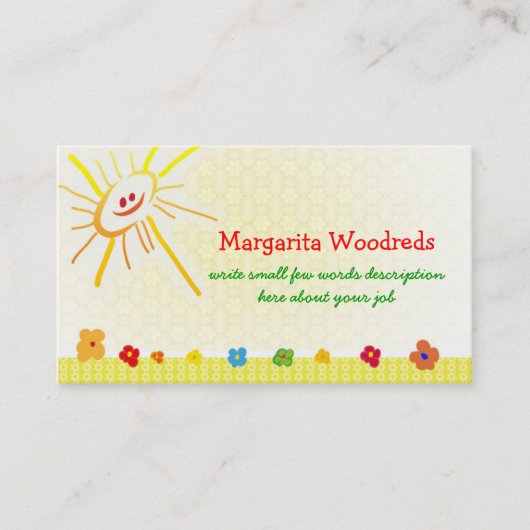 carte de visite heureux d'enfants (Devant)