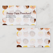 Carte De Visite Heureux enfants rétro aussi (Devant / Derrière)