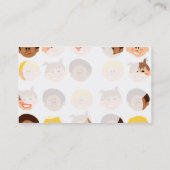 Carte De Visite Heureux enfants rétro aussi (Dos)