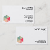 Carte De Visite Hexagon couleur 04 (Devant / Derrière)