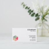 Carte De Visite Hexagon couleur 04 (Debout devant)