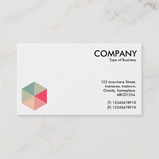 Carte De Visite Hexagon couleur 04 (Devant)