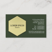 Carte De Visite Hexagon d'or - Hunter Green (Dos)