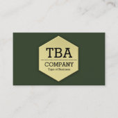 Carte De Visite Hexagon d'or - Hunter Green (Devant)