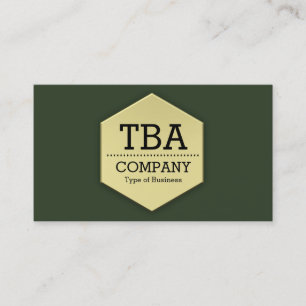 Carte De Visite Hexagon d'or - Hunter Green