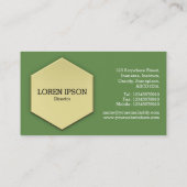 Carte De Visite Hexagon d'or - Moss Green (Dos)