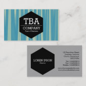 Carte De Visite Hexagon noir - Abstrait 090716(08) (Devant / Derrière)