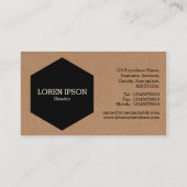 Carte De Visite Hexagon noir - Carton (Dos)