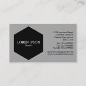 Carte De Visite Hexagon noir - Lignes roses (Dos)