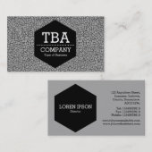 Carte De Visite Hexagon noir - Motif de créatures (Devant / Derrière)