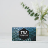 Carte De Visite Hexagon noir - Soleil sur l'eau (Debout devant)