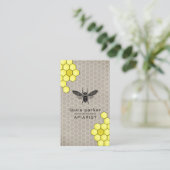 Carte De Visite Hexagone Brown rustique d'Apiarist de vendeur de (Debout devant)