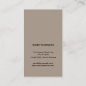 Carte De Visite Hexagone Brown rustique d'Apiarist de vendeur de (Dos)