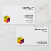 Carte De Visite Hexagone couleur 01 (Devant / Derrière)