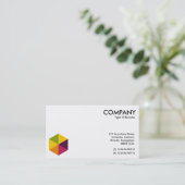 Carte De Visite Hexagone couleur 01 (Debout devant)