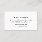 Carte De Visite Hexagone de blanc de noir d'Apiarist de vendeur de (Dos)