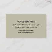 Carte De Visite Hexagone de jaune de chaux d'Apiarist de vendeur (Dos)