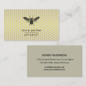 Carte De Visite Hexagone de jaune de chaux d'Apiarist de vendeur (Devant / Derrière)