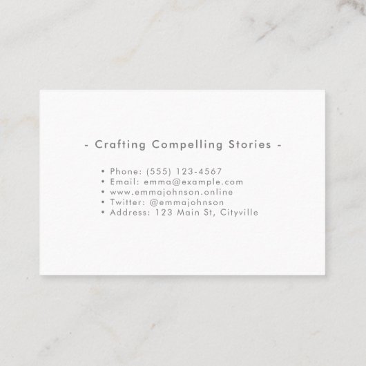 Carte De Visite Hexagone rose or (Dos)