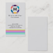 Carte De Visite Hexagone simple moderne élégant simple (Devant / Derrière)