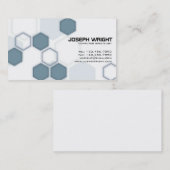 Carte De Visite Hexagones - bleu (Devant / Derrière)