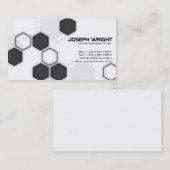 Carte De Visite Hexagones - noir (Devant / Derrière)