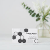 Carte De Visite Hexagones - noir (Debout devant)