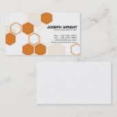 Carte De Visite Hexagones - orange (Devant / Derrière)