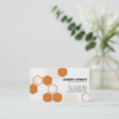 Carte De Visite Hexagones - orange (Debout devant)