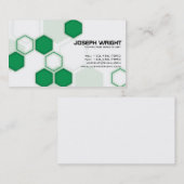 Carte De Visite Hexagones - vert (Devant / Derrière)