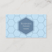 Carte de visite Hexagons bleu (Dos)