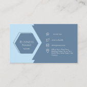 Carte de visite Hexagons bleu (Devant)
