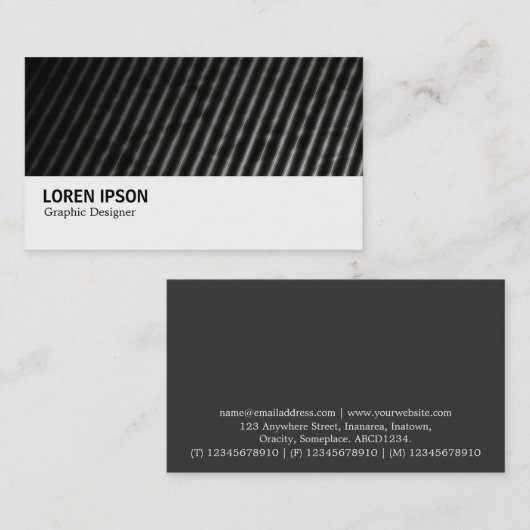 Carte De Visite Hi-Phi - 006 - Toit foncé Abstrait (Devant / Derrière)