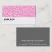 Carte De Visite Hi-Phi - 0100 - Floral rose (Devant / Derrière)