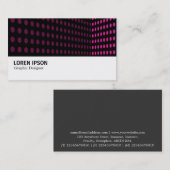 Carte De Visite Hi-Phi - 0113 - Coin Tone - Rose Chaud (Devant / Derrière)