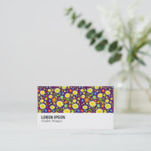 Carte De Visite Hi-Phi - 0117 - Fleurs de printemps - Violet profo (Debout devant)